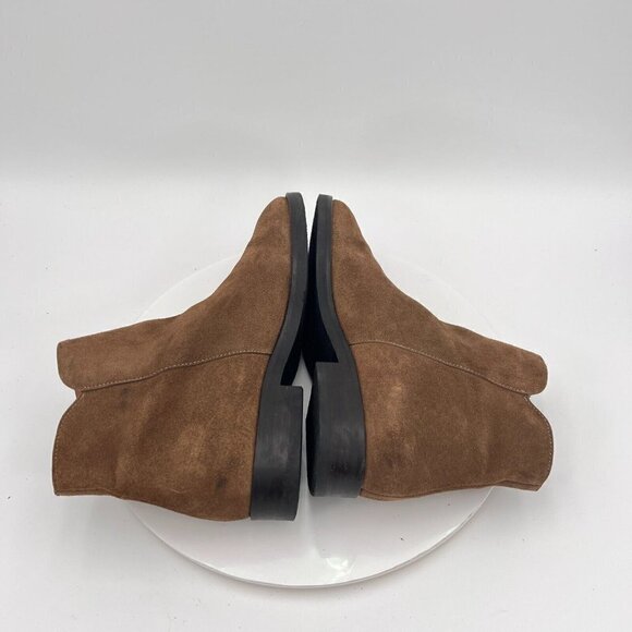 See By Chloe Women Size Eu 39.5 US 9.5 Brown Suede Leather Side Zip Ankle Boot - Picture 8 of 16